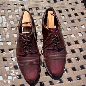 Johnston & Murphy brown leather lace up dress shoes